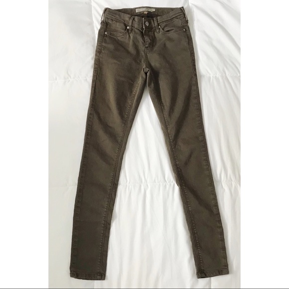Topshop Leigh olive green skinny jeans - Picture 8 of 12